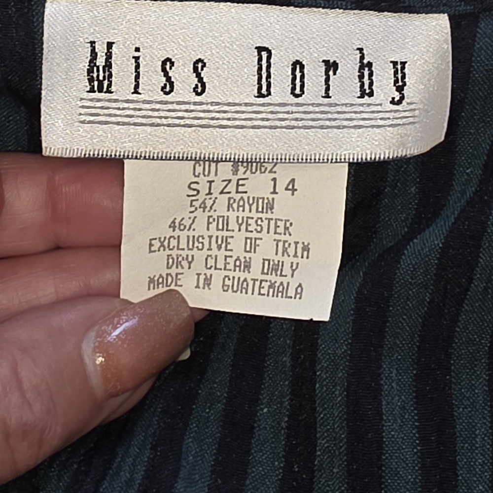 Sleeveless Button-Front Midi Dress in Teal Stripe - Picture 6 of 7